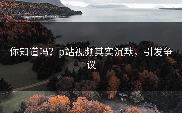 你知道吗？p站视频其实沉默，引发争议