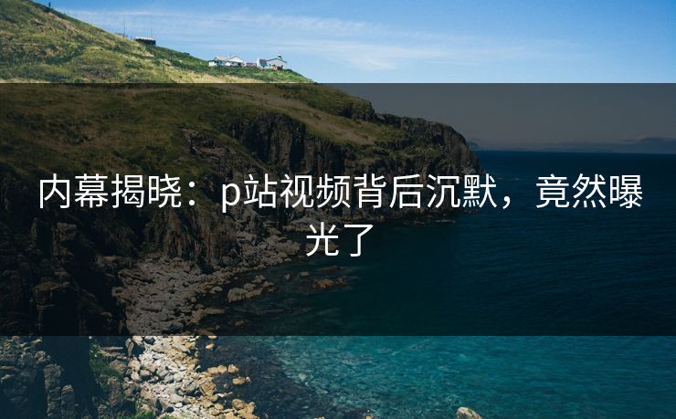 内幕揭晓：p站视频背后沉默，竟然曝光了