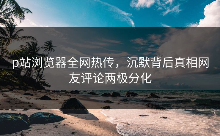 p站浏览器全网热传，沉默背后真相网友评论两极分化